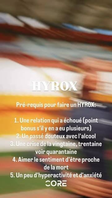 Reel : prêt pour HYROX
