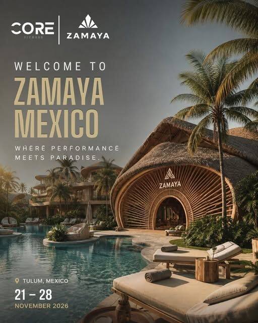 Affiche de la retraite CORE × ZAMAYA à Tulum